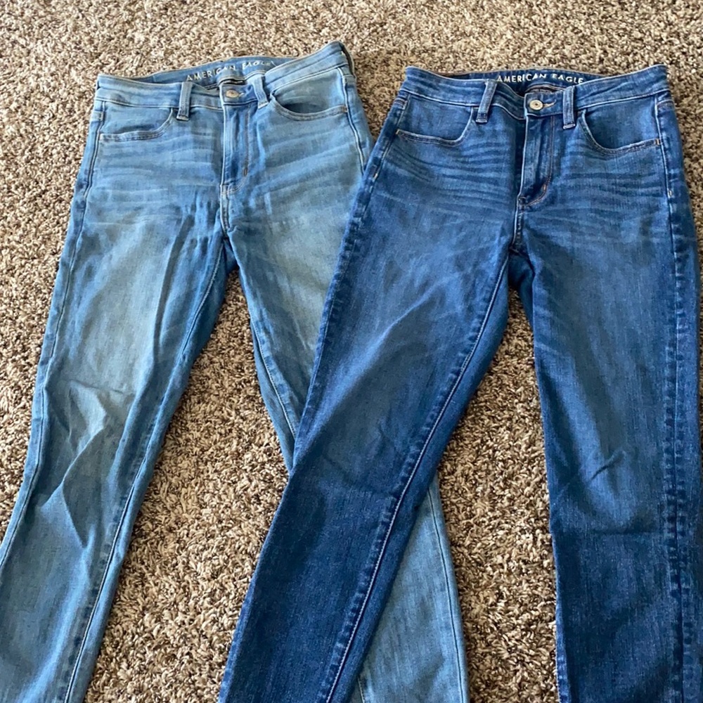 Two American eagle 360 next level stretch jeggings